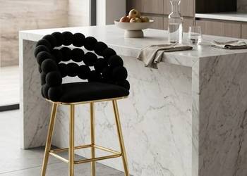 Hoker Tapicerowany Bubble Black Czarny, Wysyłka 24H, Dostawa 0zł!