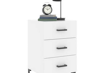 Szafka nocna biała 40x40x66 cm materiał drewnopochodny WM-827660