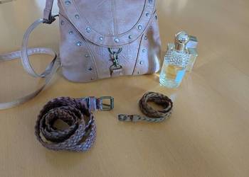 torebka listonoszka ćwieki boho vintage skórzana pasek pleciony saszetka