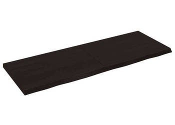 Blat stołu ciemnobrązowy 140x50x(2-4) cm lite drewno dębowe WM-3156442