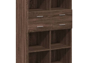 Wysoka szafka brązowy dąb 80x425x124 cm WM-3281391