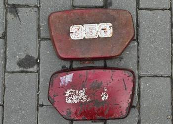 Pokrywy boczka lewa prawa JAWA CZ 175 350 Czerwona komplet