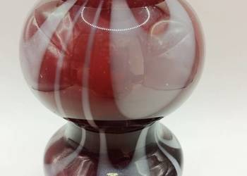 Wazon artystyczny grube szkło piękne wgłębienia i wybrzuszenia