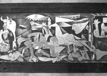 Picasso Grawerowany obraz na blasze Zwęglona rama