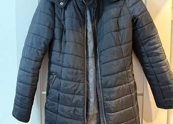 Szara kurtka zimowa KiM • Rozmiar 42 • Srebrne dodatki