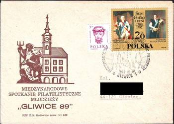 Kop. okol. Międz. Spotk. Filat. "Gliwice 89"
