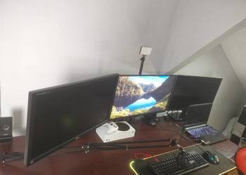 Biurko gamingowe Led pilot 180x81x76 grubość x18mm
