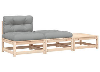 Ogrodowa sofa bez podłokietników z poduszkami i podnóżkami WM-838142