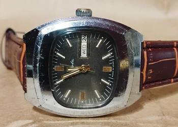 Zegarek Męski Raketa Rakieta telewizorek 19 JEWELS 2628 h olivkowa