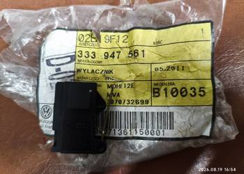 Oryginalny Włącznik / Wyłącznik Oświetlenia Bagażnika VW VAG 333947561 NOWY