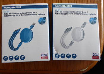 Nieużywany, zwijany kabel ładujący 3w1 MAGINON CC-3R