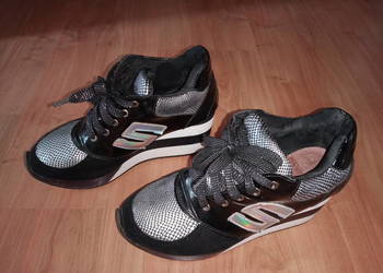 Sneakersy adidasy buty na platformie na koturnie bardzo lekkie roz. 38
