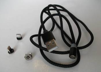 Kabel Przewód USB typ C Micro iPhone Magnetyczny 1mb