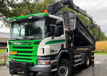 Wywrotka 6x6 z dzwigiem za kabina scanis