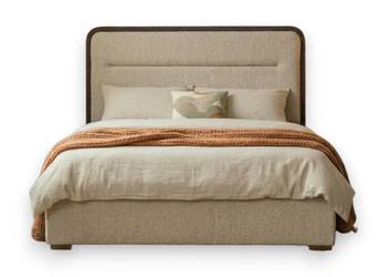 AVANTI łóżko brązowo - beżowe 140x200 z pojemnikiem