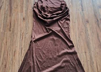 nowa długa (150 cm) kolor czekolady sukienka rozmiar z metki L, brak metki