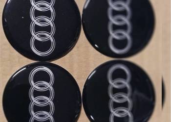 emblematy logo naklejki znaczki felgi dekielki kołpaki Audi 60mm silikon