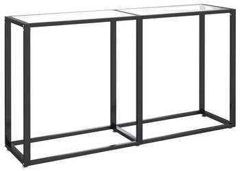 Konsola przezroczysta 140x35x755 cm szkło hartowane WM-331674