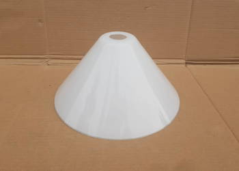 Klosz do lampy wiszącej STOŻEK Biały Połysk 35cm/16,5cm otwór 42mm