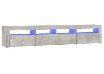 Szafka pod TV z oświetleniem LED szarość betonu 210x35x40 cm WM-3152733