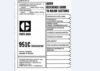 CAT 951C katalog części zamiennych