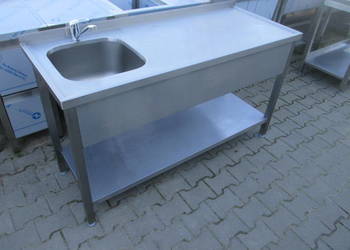 Zlew Gastronomiczny 1 Komorowy Z Blatem Roboczym Z Półką 150/60/85