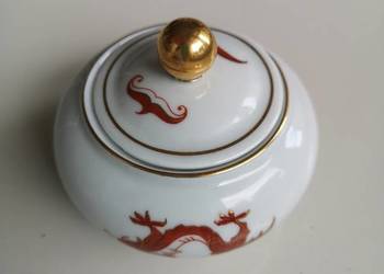 Cukiernica porcelanowa Czerwony Smok vintage