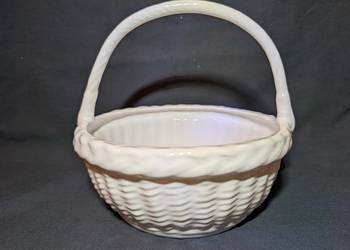 Porcelanowy Koszyk Pleciony – Vintage lata 80. | Stan Idealny