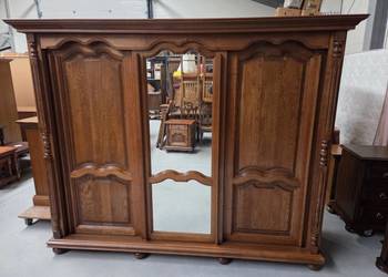 Dębowa szafa drzwi przesuwane 258cm