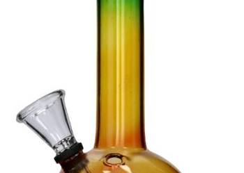 Szklane Bongo Rasta 20 cm - Fajka Wodna Chillout z Akcesoriami