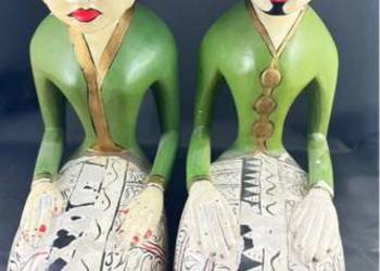 2 drewniane figurk z Jawy