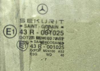 MERCEDES E W210 SEDAN 95-02 SZYBA PRAWA TYLNA DUŻA