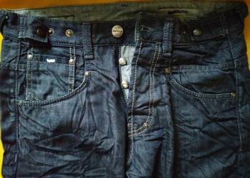 spodnie męskie jeans 30/30 (78 cm), "zmarszczki"