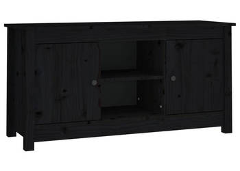 Szafka pod telewizor czarna 103x365x52 cm drewno sosnowe WM-814588