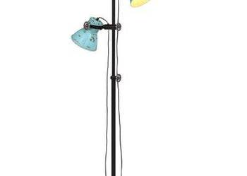 vidaXL Lampa stojąca, 25 W, postarzany niebieski（SKU:371846）
