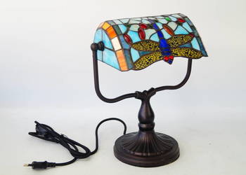 Lampka witrażowa styl Tiffany witraż na biurko gabinetowa ważka