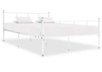 Łóżko Metalowe Białe Rama Łóżka Ze Stelażem Biała 120 x 200 cm WM-284631