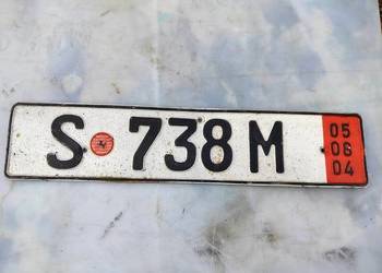 STARA NIEMIECKA TABLICA  REJ TRANZYTOWA, TYMCZASOWA