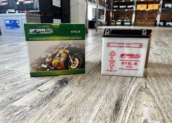 Akumulator motocyklowy GROM YB5L-B 12V 5Ah 80A P+