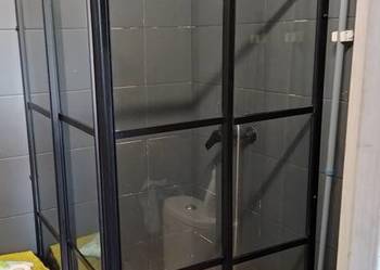 Czarna kabina prysznicowa 80x80x190 cm