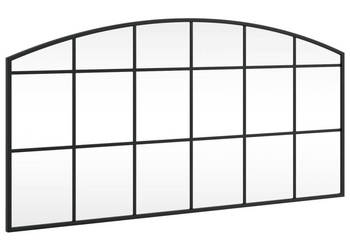 Lustro ścienne czarne 100x50 cm zakończone łukiem żelazo WM-358638