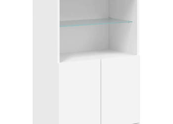 Szafka z oświetleniem LED biała 605x37x100 cm WM-836665