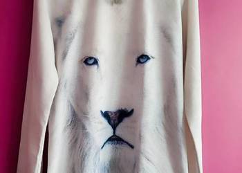 Bluza Chłopięca Męska Fullprint Lew Wzór 3D Nadruk Bluemarine M