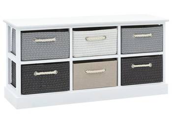 vidaXL Ławka ze schowkiem z 6 szufladami(SKU:242891)