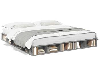 vidaXL Rama łóżka, szary dąb sonoma(SKU:3280459)