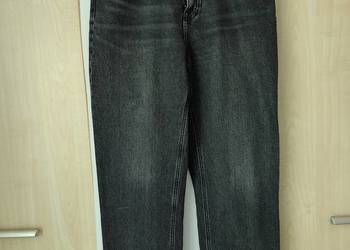 Jeansy szare zwężane h&m