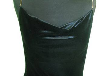 Bluzka - krótka - welur - 38 M - biust 84+ cm