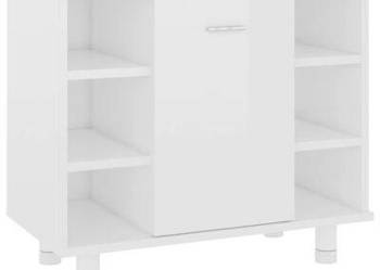 vidaXL Szafka łazienkowa, wysoki połysk, biała, 60x32x53,5 (SKU:802639)