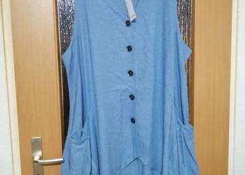 La Bass Tunika/Sukienka lniana w stylu włoskim/Lagenlook rozmiar 52/54
