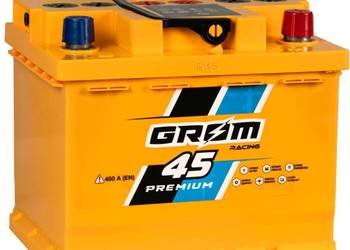 Akumulator 45Ah 450A EN Grom Racing  PRAWY PLUS